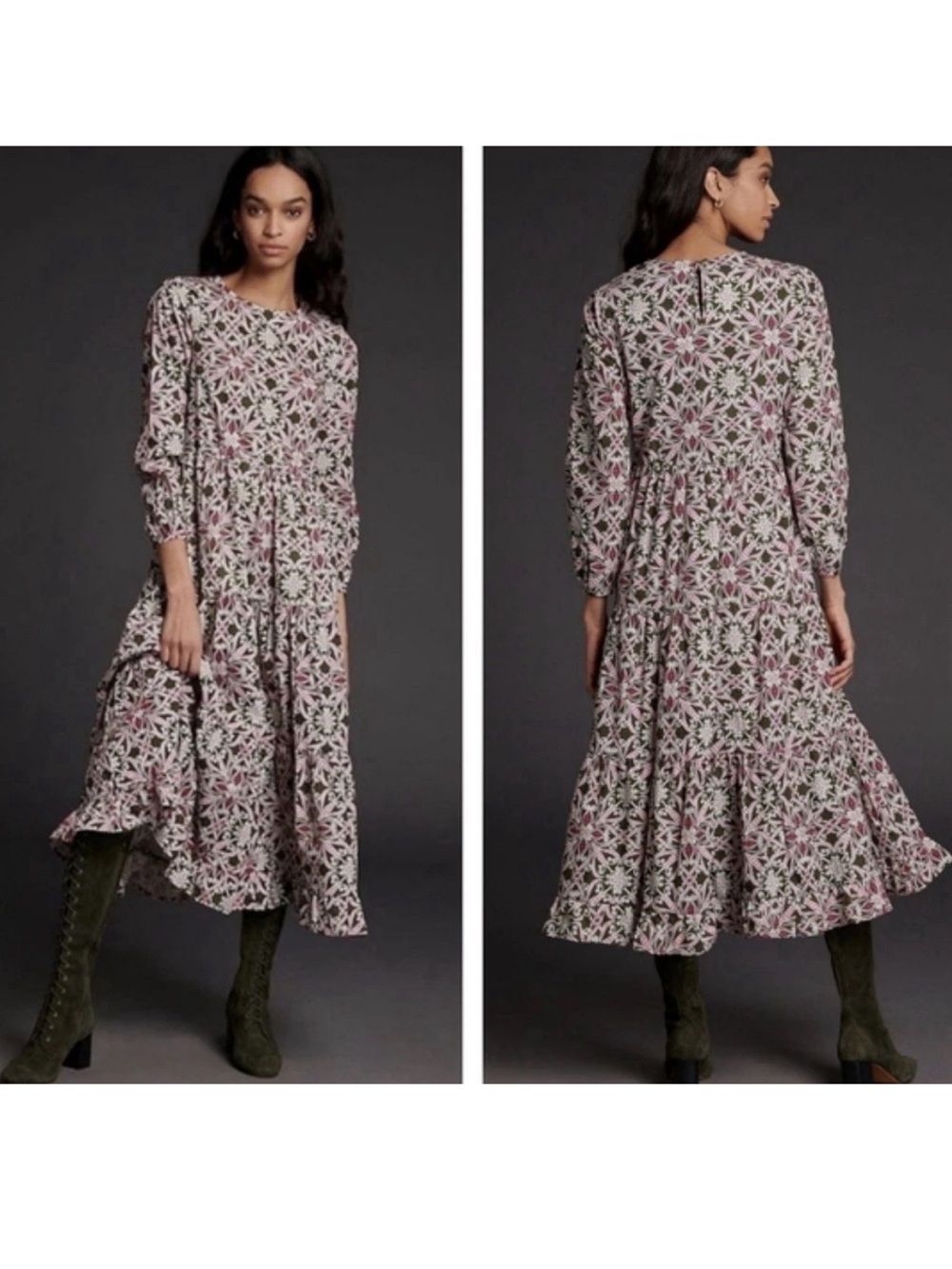 Anthropologie Porridge Nefyn Maxi Dress size Small Green Original Price$168 R78